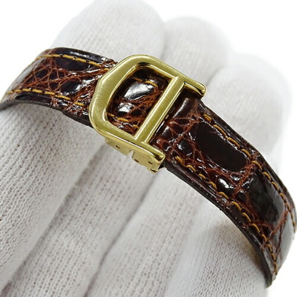 Cartier Watch Ladies Brand Must Vendome Vermeil Quartz QZ 925 Leather 1851 Round - Picture 6 of 12